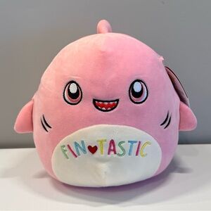 8” Selene Squishmallows Exclusive Valentine Pink Shark Plush